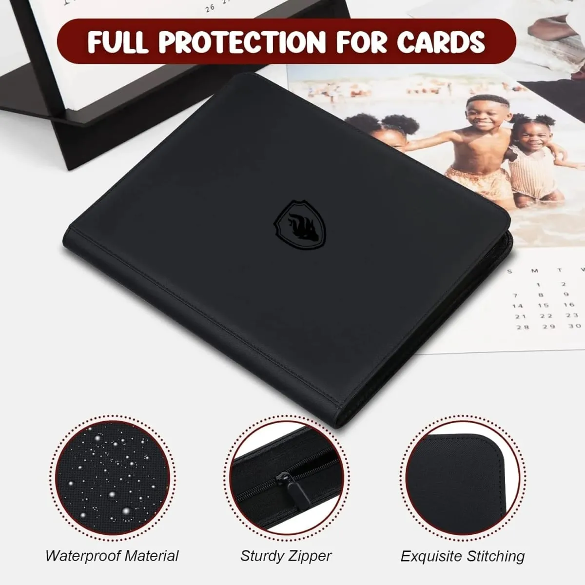 16 Pocket Toploader Binder Holds 640 Top Loaders - Premium Top Loader Binder Sleeves for 3' X 4' Rigid Card