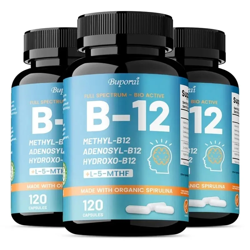 Vitamin B12 - Supports Energy Metabolism Nervous System Cell Health Heart Immunity and Red Blood Cell Formation