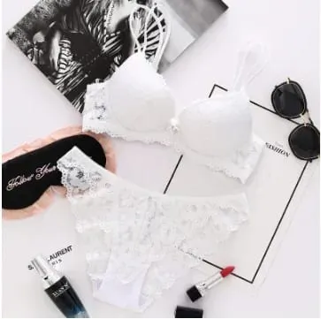 Women Lace Bras Set Low Waist Panties Underwire Top Big Size Bra Sexy Lingerie Set Female Comfortable Girls Underwear Sets Top — image 5