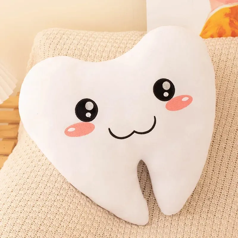 Simulation Lovely Tooth Plush Toys Cute Expression White Teeth Stuffed Soft Pillow Funny Sofa Cushion Gift For Children Gifts — image 11