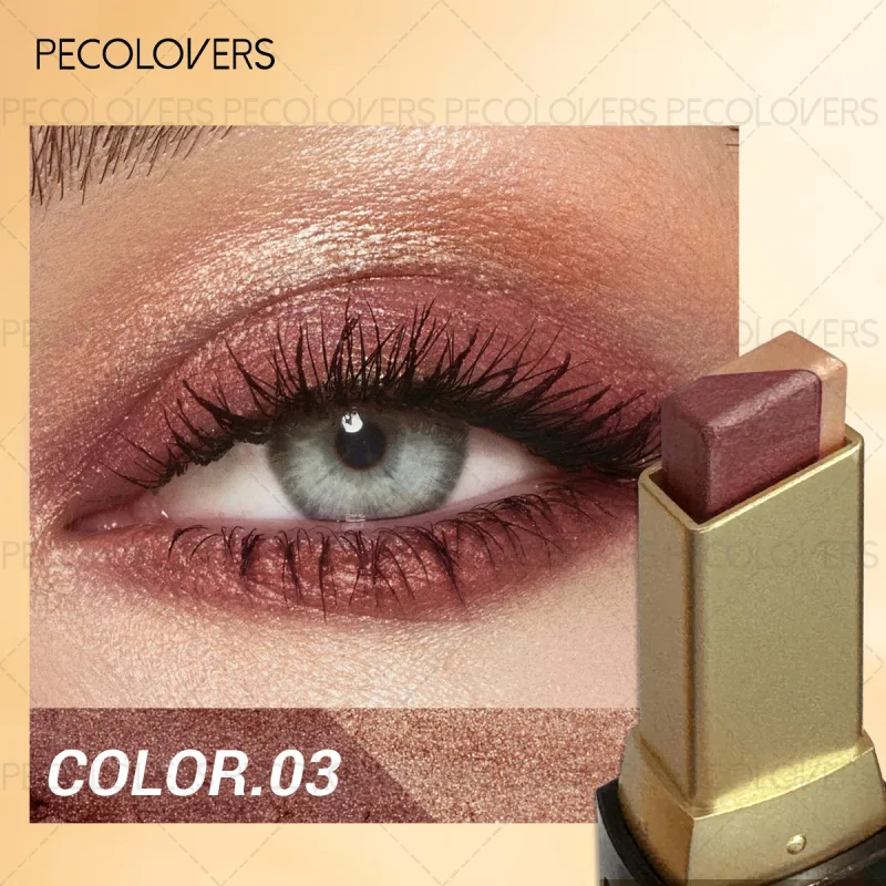 1PC Two-color Eyeshadow Stick Eye Highlighter Lazy Eyeshadow One Touch To Set High Color Development Eye Cosmetics