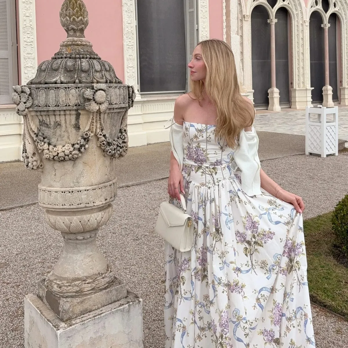 Mingmingxi Sommer Floral Print Kleid Elegante 2025 Neuheiten Spaghetti Strap Flare Kleid Maxi Urlaub Party Kleider Frauen