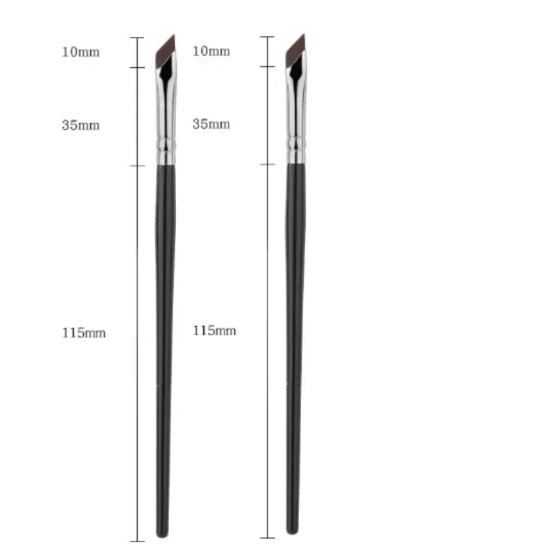 1-16pcs อัพเกรดใบมีดแปรงอายไลเนอร์ Ultra Thin Fine มุมแบน Eyebrow แปรง Brow Place แปรงแต่งหน้าที่แม่นยำรายละเอียดแปรง