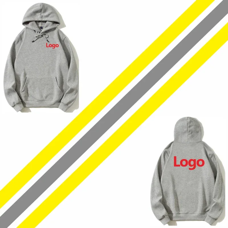 Cetakan Fesyen Hoodie Berkualiti Tinggi Logo Tersuai Kumpulan Peribadi Jenama Sulaman Lelaki dan Wanita Tebal 100 % Kapas Pullover Bulu
