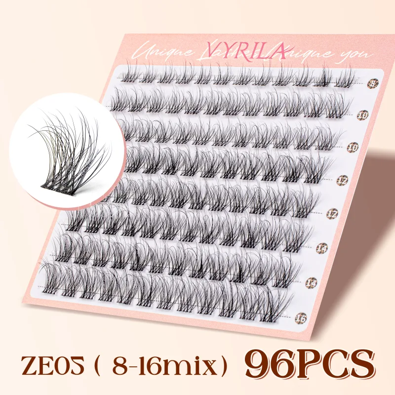 Lash Clusters 0.05mm PBT Fiber Eyelash Clusters 0.1mm Superfine Invisiband D Curl Diy Lash Extension 8-16mm Individual Lashes — image 9