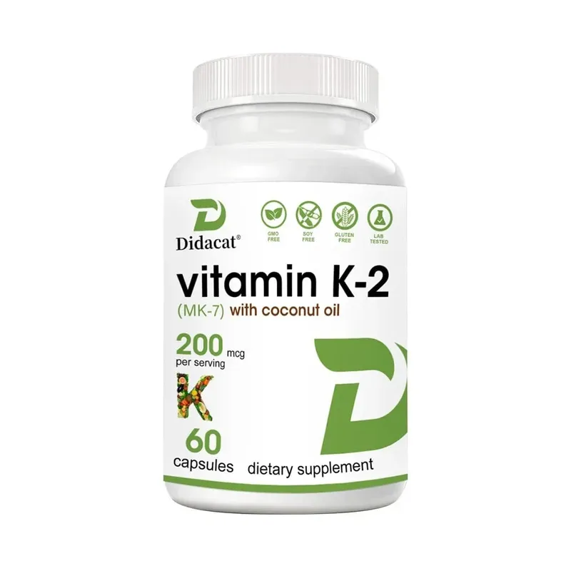 Vitamin K2 (MK-7) 200mcg Softgels Easily Absorbed Vitamin K Supplement - Bone Joint & Immune Support - Non-GMO Certified