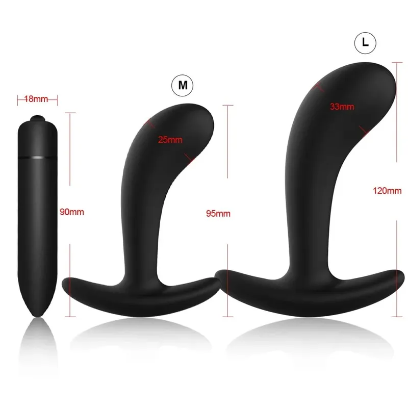 4pcs Beginner Silicone Butt Plug Anal Plug for Men Prostate Massager for Gay Mini Anal Bullet Vibrator Sex Toy for Men Women