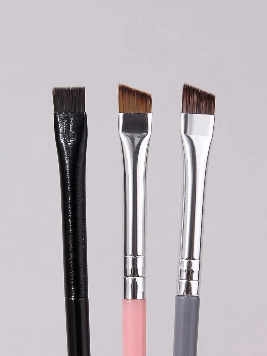 6Pcs Ultra‑Thin Blade Eyebrow Brush Set Precision Angled Eyeliner Brushes For Eyebrow Liner Detail Eye Makeup Cosmetic Beauty To — image 3