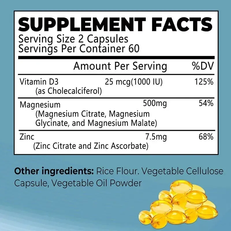 Magnesium Glycinate - Nerves System Improve Mood Nervous Muscles Recovery Heart Health Sleep Quality Support