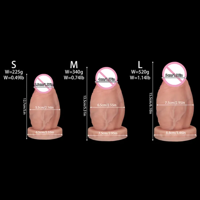 Ny Realistisk Stor Kæmpe Tyk Anal Dildo Butt Plug Kæmpe Stor Blød Silikone Anal Plug Expander Træning Voksen Sexlegetøj til Kvinder