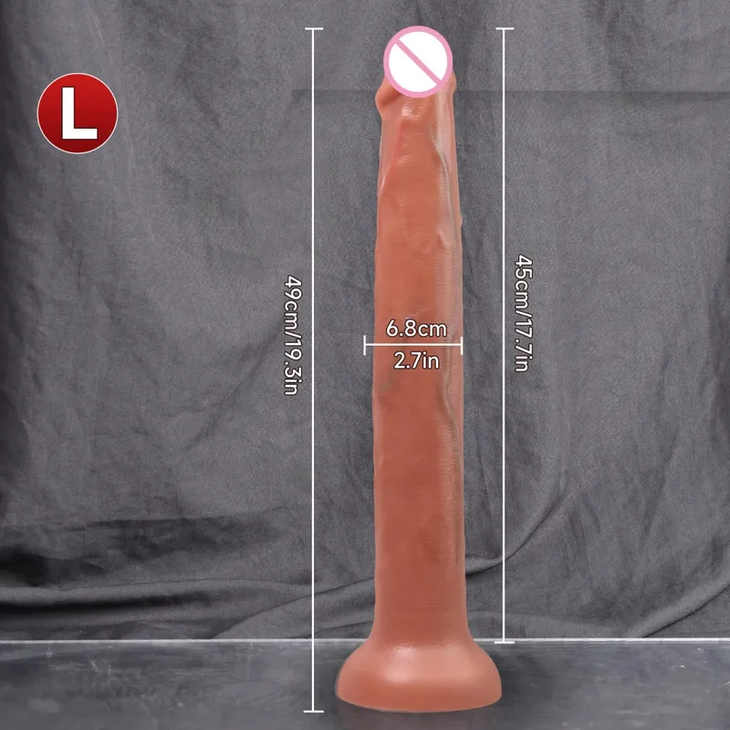 Uzun Yapay Penis Gerçekçi Yılan Şekli Tek Katmanlı Silikon Büyük Penis Yumuşak Anal Seks Oyuncakları Vantuz Dick Kadınlar için G-spot Orgazm 18 + — image 11