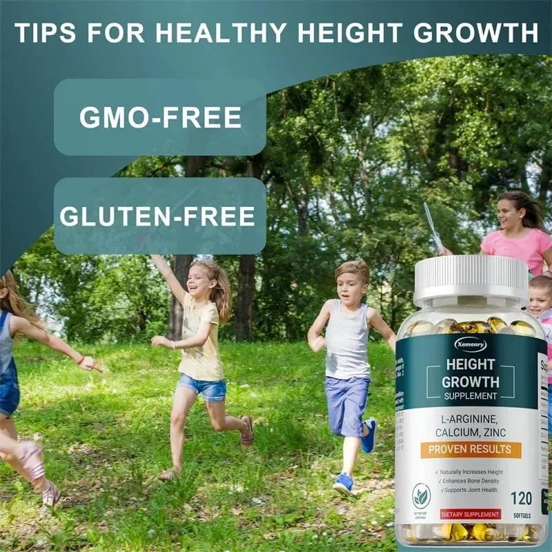 Height Growth Supplements - with Vitamins and Calcium Zinc Improves Bone Strength Promotes Growth and Improve Immunity
