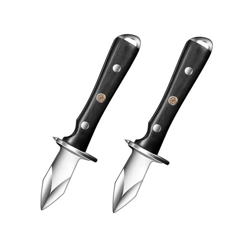 Black Color Wood Stainless Steel Oyster Knife Kitchen Tools Accessories Light Luxury Thickened Shell Opener Gadgets