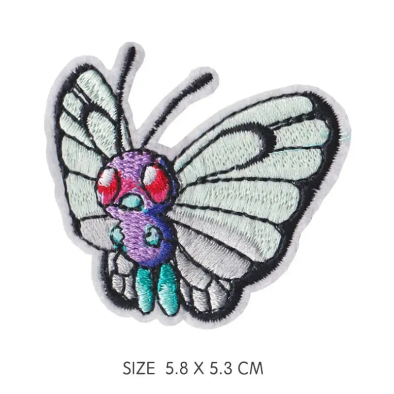 30 Style Cloth Patch Pikachu Charizard Clothes Stickers Sew on Embroidery Patches Applique Iron on Clothing Cartoon DIY Garment