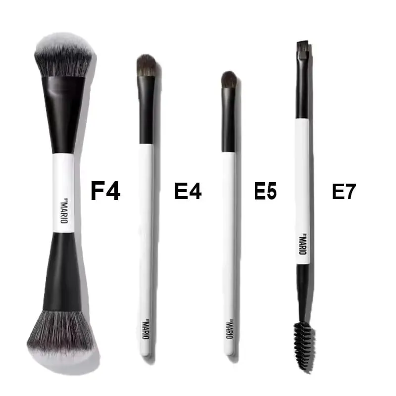Mario Brush Set and 4-in-1 Glow Blush Blush Filter Flush Eye Check Blush Palette Matte Shimmer Long Lasting Women Daily Cosmetic