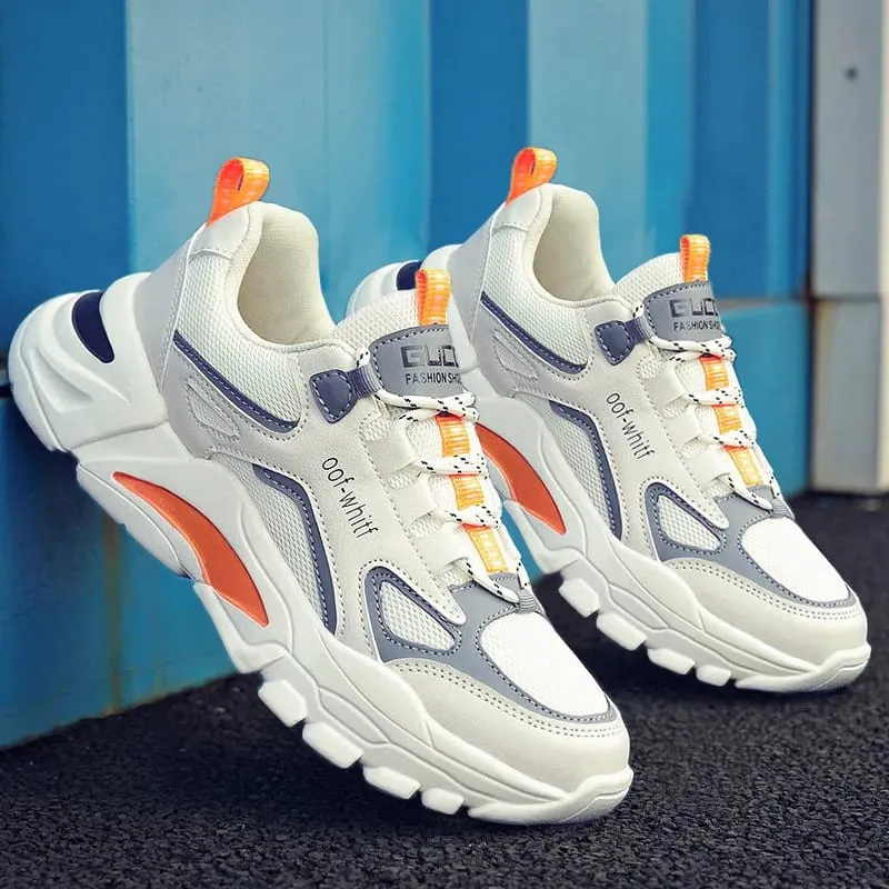 Spring 2026 Men's Trendy Breathable Mesh Sneakers Casual Running Dad Shoes Versatile Ins Style - New Arrival