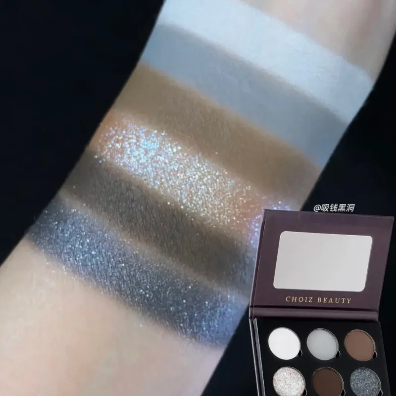6 Color Eyeshadow Platte Green Matte Chameleon Shimmer Glitter High Pigmentated Eye Shadow Gothic Eyemakeup