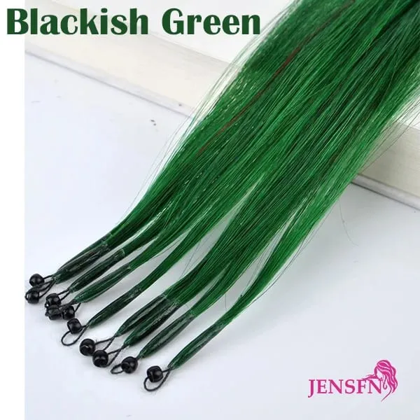 8D Natural Hair Extensions Human Hair 10pcs 0.5g/s Micro Ring 18Inch Micro Link Hair Loop Extension For Women variety of color