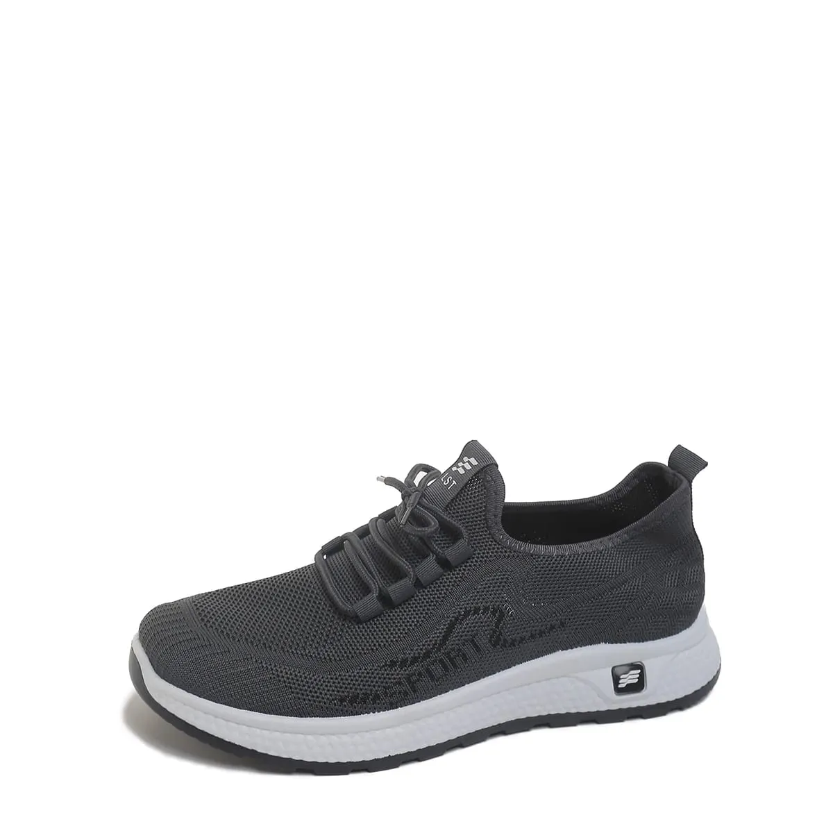 Minimal Solid Hue Mænd Mesh Snøre Fodtøj Fin Hul Perforeret Strik Øvre Bump Udskåret sort ydersål Alsidige sneakers