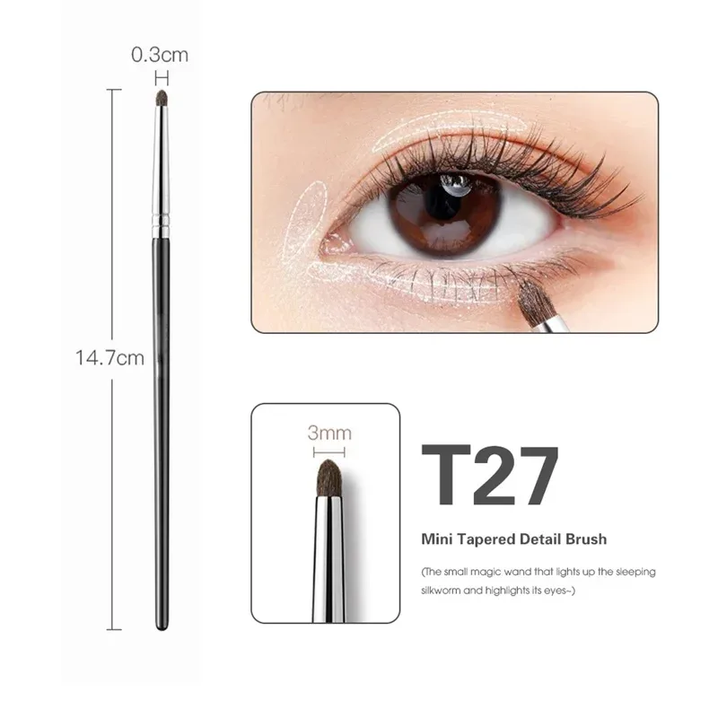 4Pcs Fine Eyeshadow Brushes Smudge Precision Eyeliner Smudge Makeup Brush Eyelid Highlighter Lying Silkworm Makeup Brushes Tools — image 9