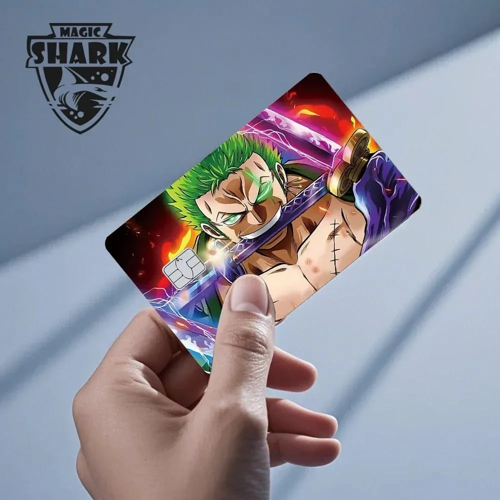 Magic Shark Wanted Anime 3M PVC Matte No Fade Skin Cover Sticker for Metro Debit Credit Card