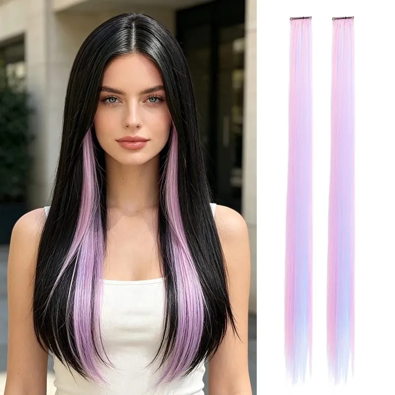 Ce Cream – postiches à clipser en Fiber synthétique, 2 pièces, couleur rose lavande, pour Cosplay et Look décontracté, couleur douce et vibrante — image 7