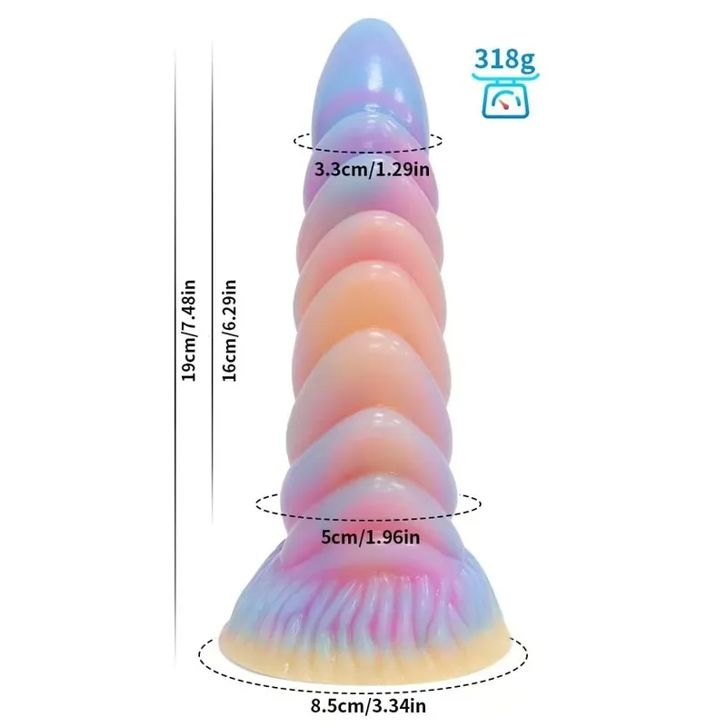 สมจริง Night เรืองแสง Anal Plug Luminous Monster Dragon Dildo สำหรับผู้หญิงผู้ชาย Butt Plug เซ็กซี่สุนัขรูปร่าง Sex Toy สำหรับคู่