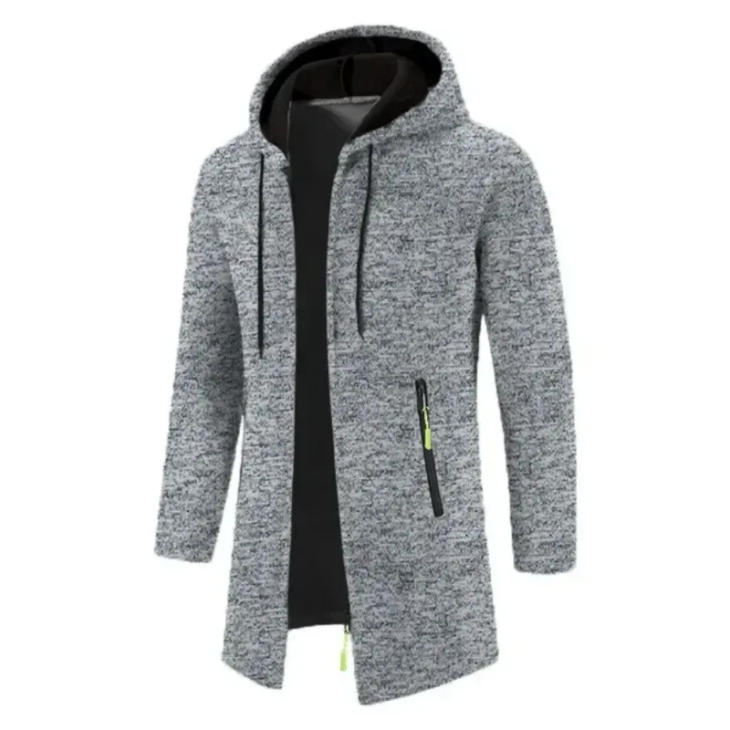 Nieuwe heren trui met lange mouwen en capuchon voor mannen rits sweatshirts oversize streetwear warme effen kleur herfst jas hoodie mannen