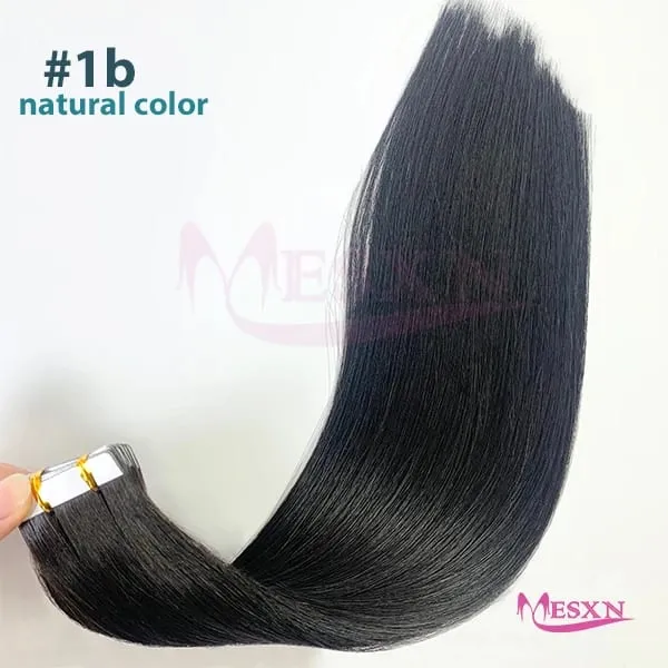 High Quality Straight Tape In Human Hair Extensions 100% Natural Hair Extension Brown Blonde Invisible 613 For Salon