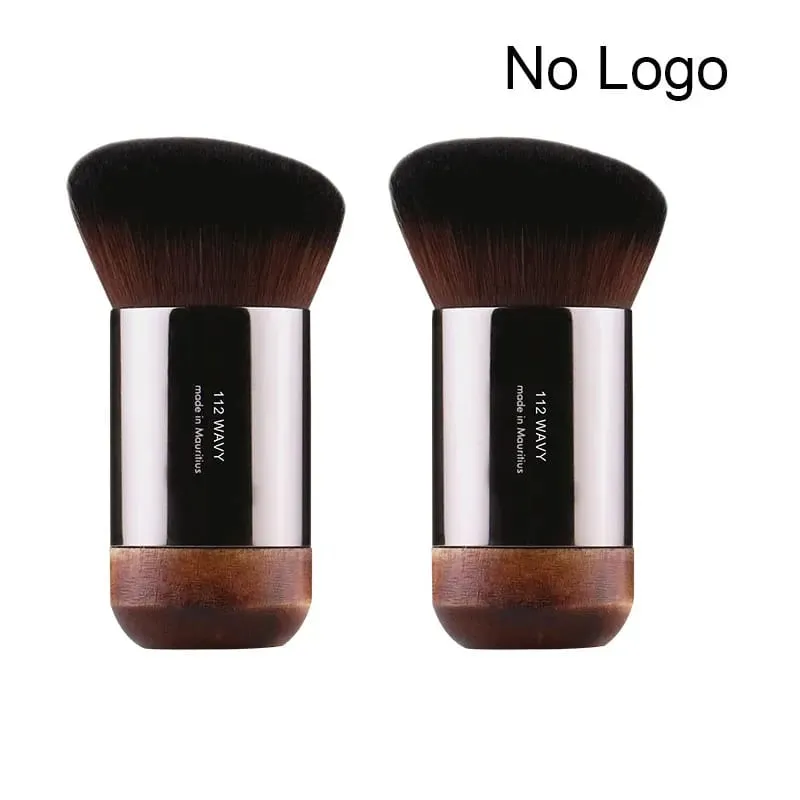 1 kus #112 Přenosný úhlový plochý štětec na make-up Přírodní dřevo Leštící podkladový kryt Profesionální štětce na make-up — image 8