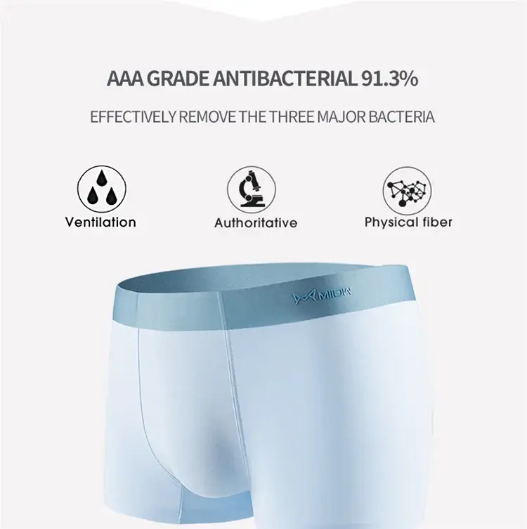 Miiow 4 pçs conjunto de calcinha masculina de algodão malha respirável cuecas masculinas grafeno roupa interior antibacteriana para homem cuecas boxer L-5XL