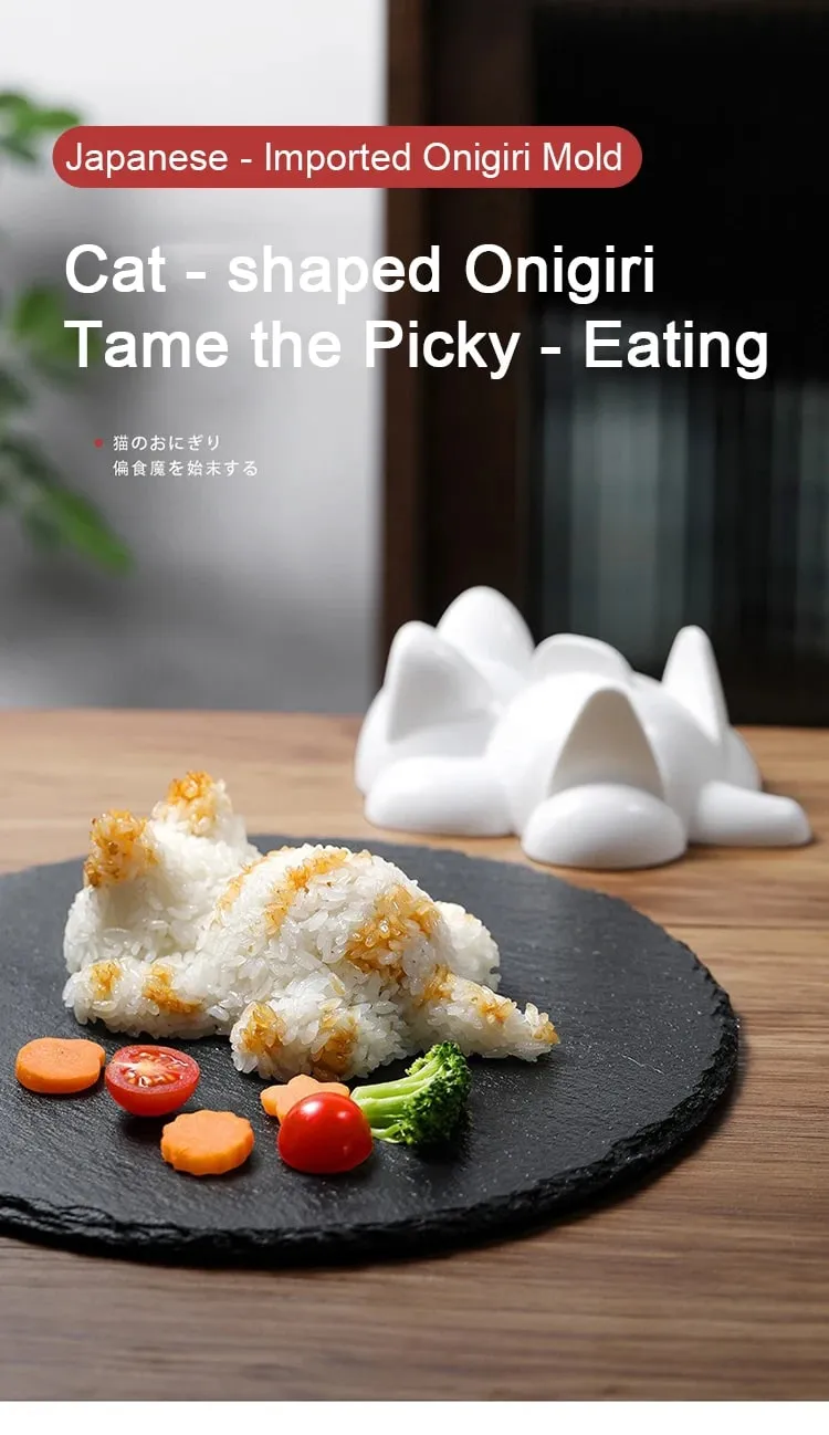 Cat Onigiri Molds Cat Shape Sushi Making Tools Rice Mold Shaper Deco Accessories for Sushi Rice Balls Niguri Mold