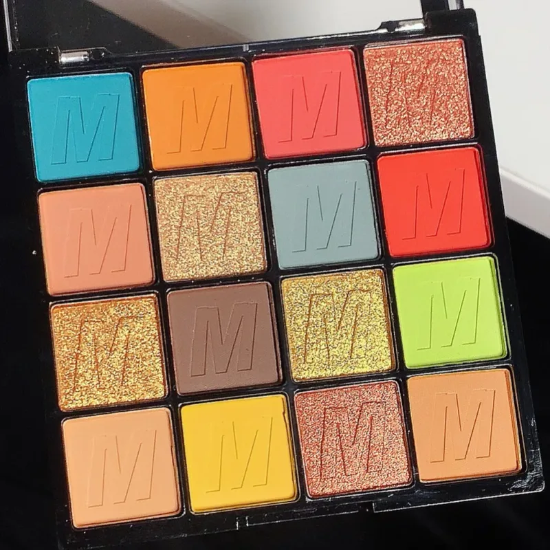 Rainbow 16 Colors Eye Shadow Summer Palette Long Lasting Waterproof Pearlescent Matte Shimmer Eyeshadow Women Beauty Eye Makeup