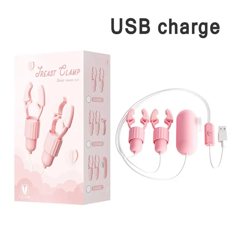 Sucking Vibrating Nipple Clamp Tongue Licking Vibrator For Women Breast Massage Labia Clitoris Clip Stimulation Massager Sex Toy