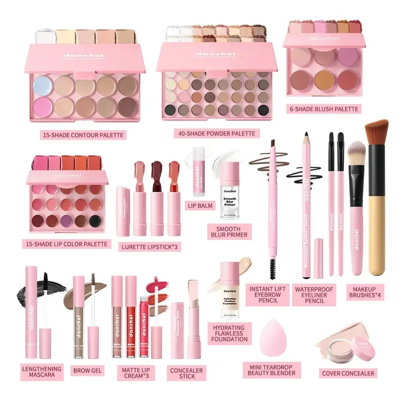 Beginner All‑in‑One Makeup Set Full Face Multi‑style Makeup Portable Kit With Tools For Daily Travel Gift Giving