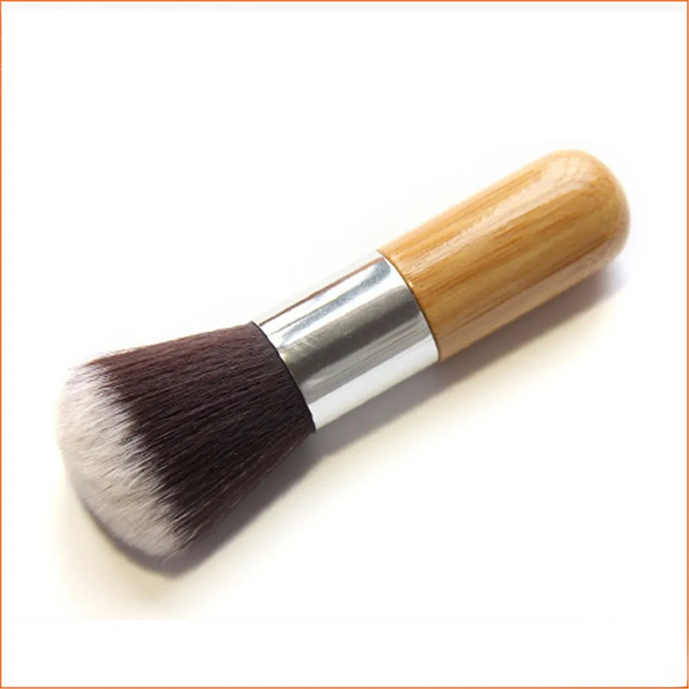 1PC Fashion Round Head Bamboo Handle Face Makeup Brush Foundation Powder Blusher Brush Cosmetic Brushes Pro Beauty Makeup Tools