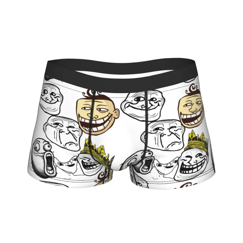 Rage Comic Trollfac Trunk Funny Anime Pouch Underwear Hot Sale Pattern Boxer Brief Comfortable Men Underpants Plus Size
