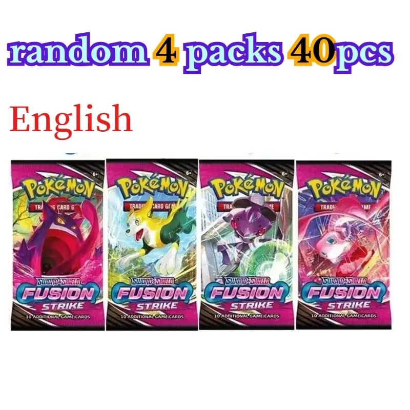 fun 40 Pieces Pokemon Card Pack 4 Sets Sun Moon Violet 151 English Trading Cards Collectible Toys Halloween Gift Fantasy Sci Fi