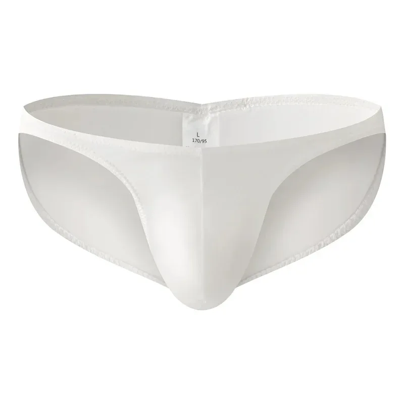 Cuecas de ginástica masculinas de cintura baixa, roupa íntima de cetim suave para treinamento esportivo, musculação, ultrafina, secagem rápida, treino de fitness, levantamento de bunda