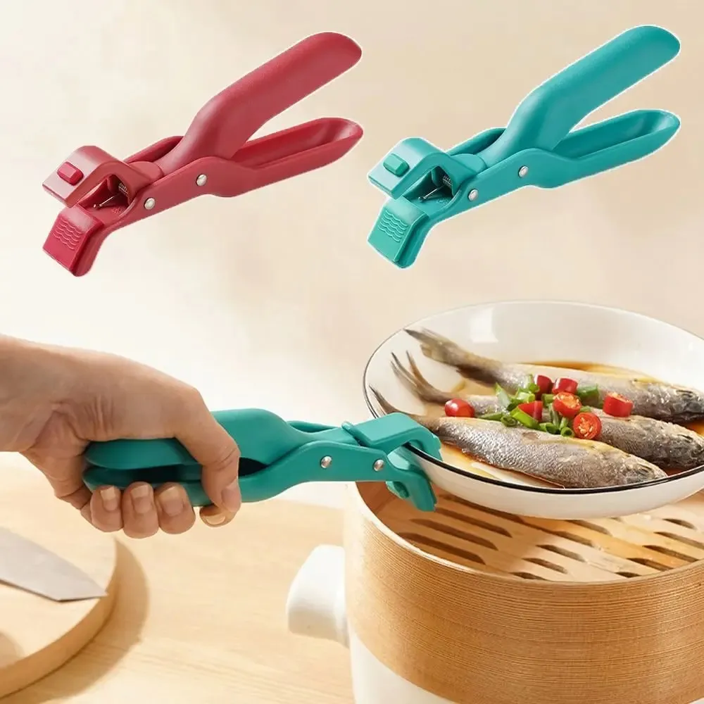 Multifunction Kitchen Bowl Clip Durable Silicone Anti Scalding Clip Non-slip Meal Bowls Tongs Pot Clips Gripper Kitchen Tools — image 2