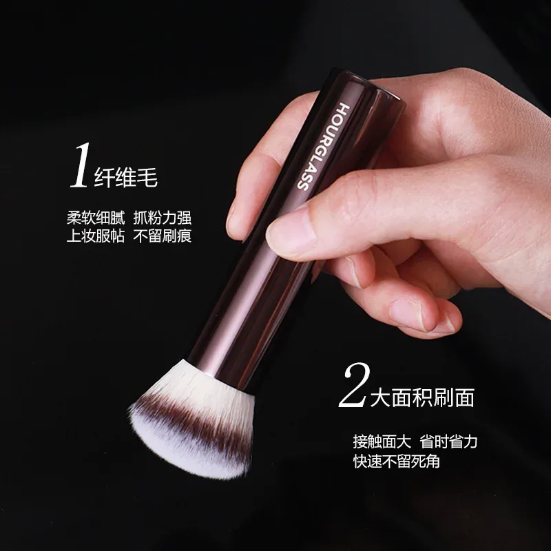 1 piece Angled Foundation Makeup brushes Liquid Foundation Make up brush exquisite Professional Cosmetic tool metal handle — image 3