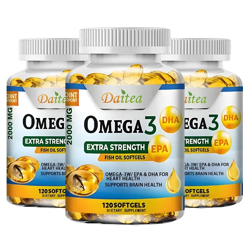Omega 3 Fish Oil 2000mg Softgels with EPA & DHA Supports Heart Brain Joint & Eye Health Boosts Nerve Function & Immunity