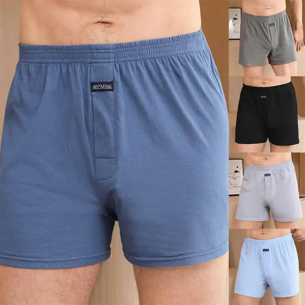 Men's boxer Shorts Breathable Pajama Bottom Underwear male Elastic Waistband Underpant Cotton Comfortable