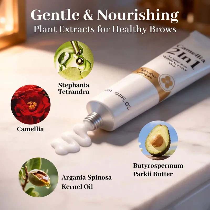 Camellia 2 IN 1 Lamination Eyebrow Sculpting Refreshing Exquisite Shaping Makeup Cosmetics Full Set