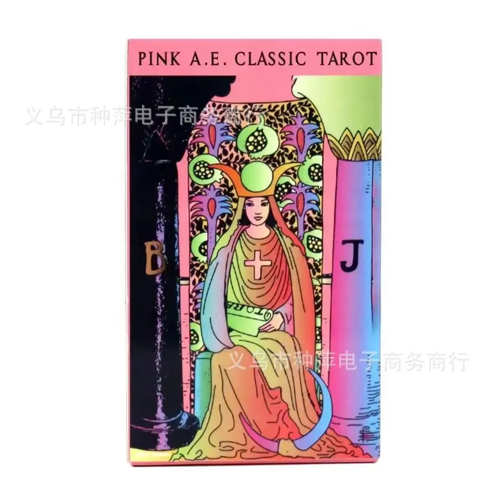 Pink Classic Tarot Decks Divination Personal Use Tarot Deck Full English Version Oracles Deck for Girl Board Game — image 4