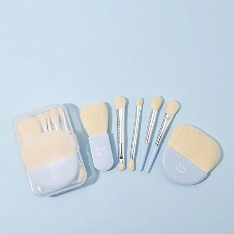 6Pcs Mini Makeup Brushes Set With Box Portable Soft Travel Concealer Brush Beauty Foundation Eye Shadow Tool Eyelash Brush