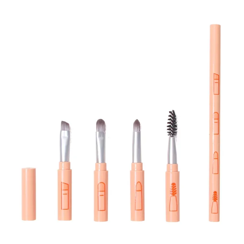 4 IN 1 Multifunctional Makeup Brushes Set Makeup Gadget Detachable Lip Eyeshadow Brush Sponge Eyeshadow Brush for Home Travel