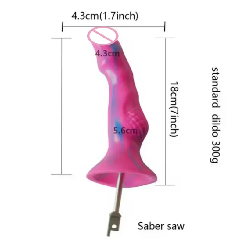 Šavlová přímočará pila velká silikonová dilda přímočará pila 3XLR VAC-U-LOCK Adaptérové ​​nástavce Sex Machine