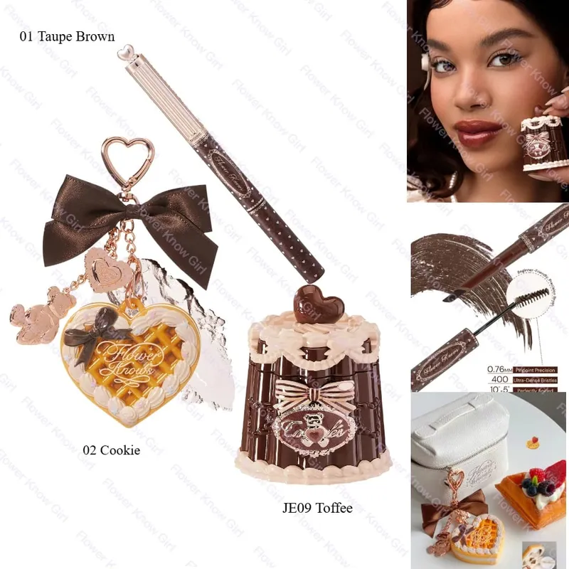 Flower Knows Sweetie Bear Lipstick Mini Setting Powder Eyebrow Set LongLasting Waterproof Smudge Proof