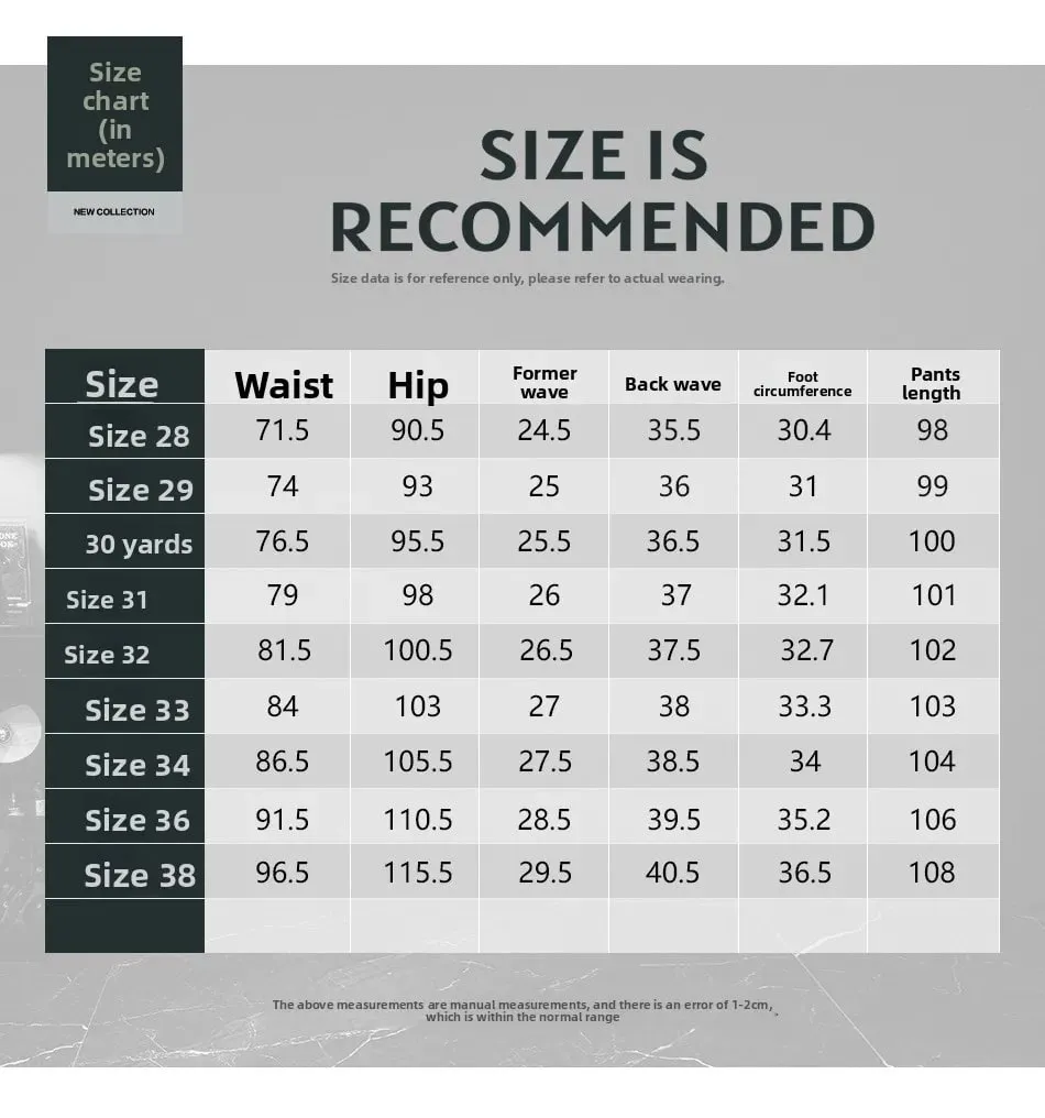 Winter fleece men's jeans 2025 new trend simple solid color casual thick warm little leg pants